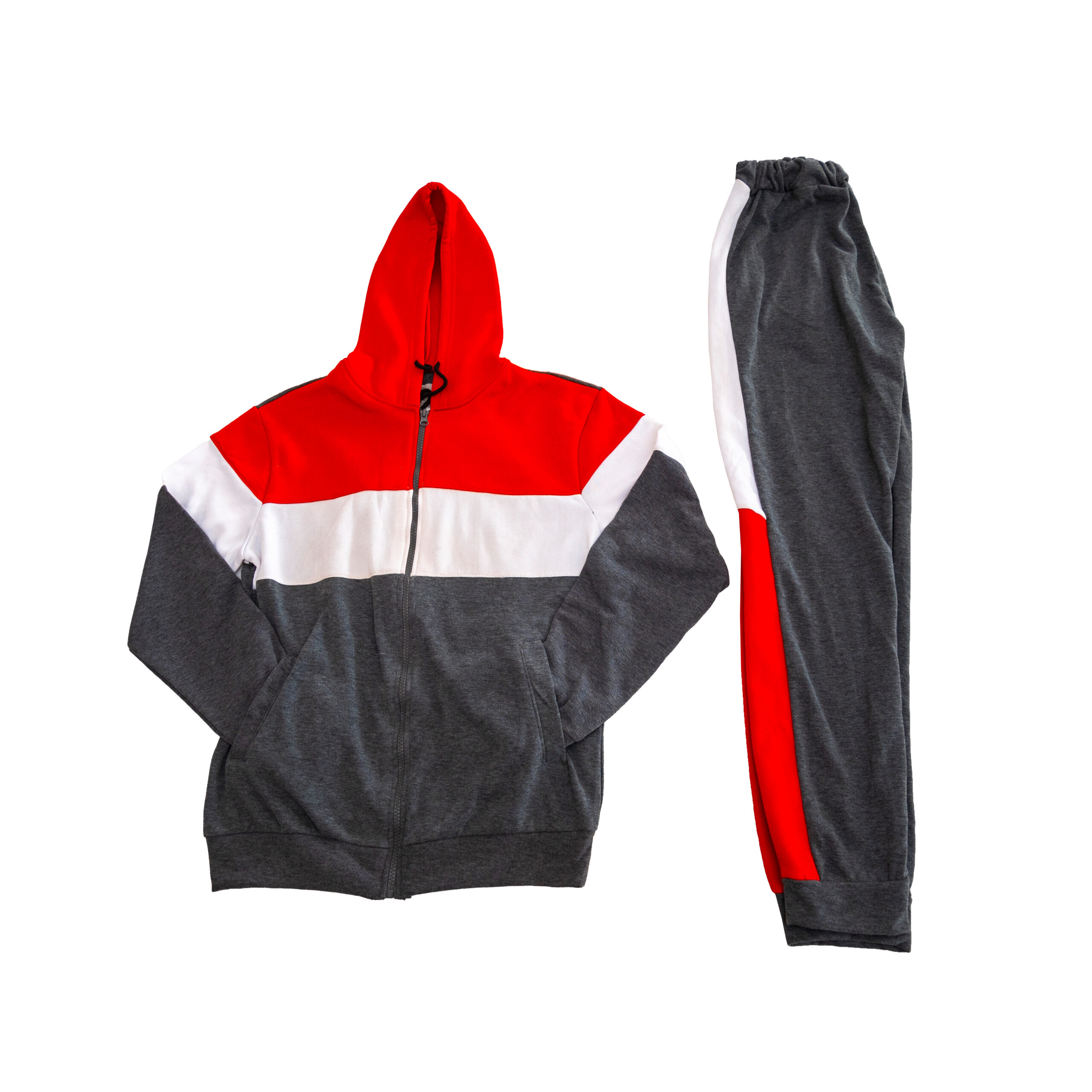 Color-Block Fleece Tracksuits (Hoodie & Joggers)