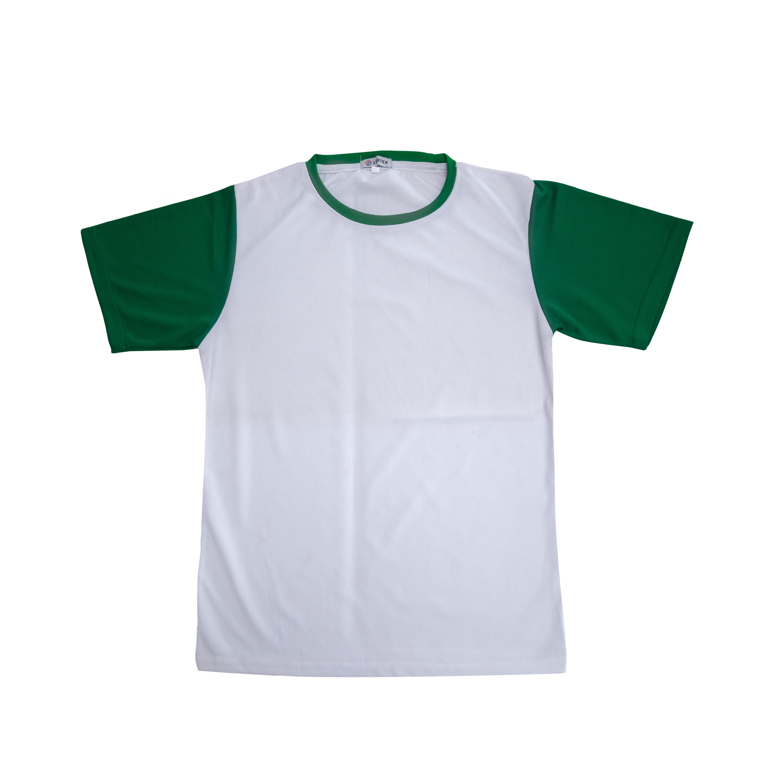 Two-Tone Raglan Sleeve Athletic T-shirt (White & Green)