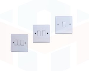 White Electrical Wall Switches (Assorted Gangs)