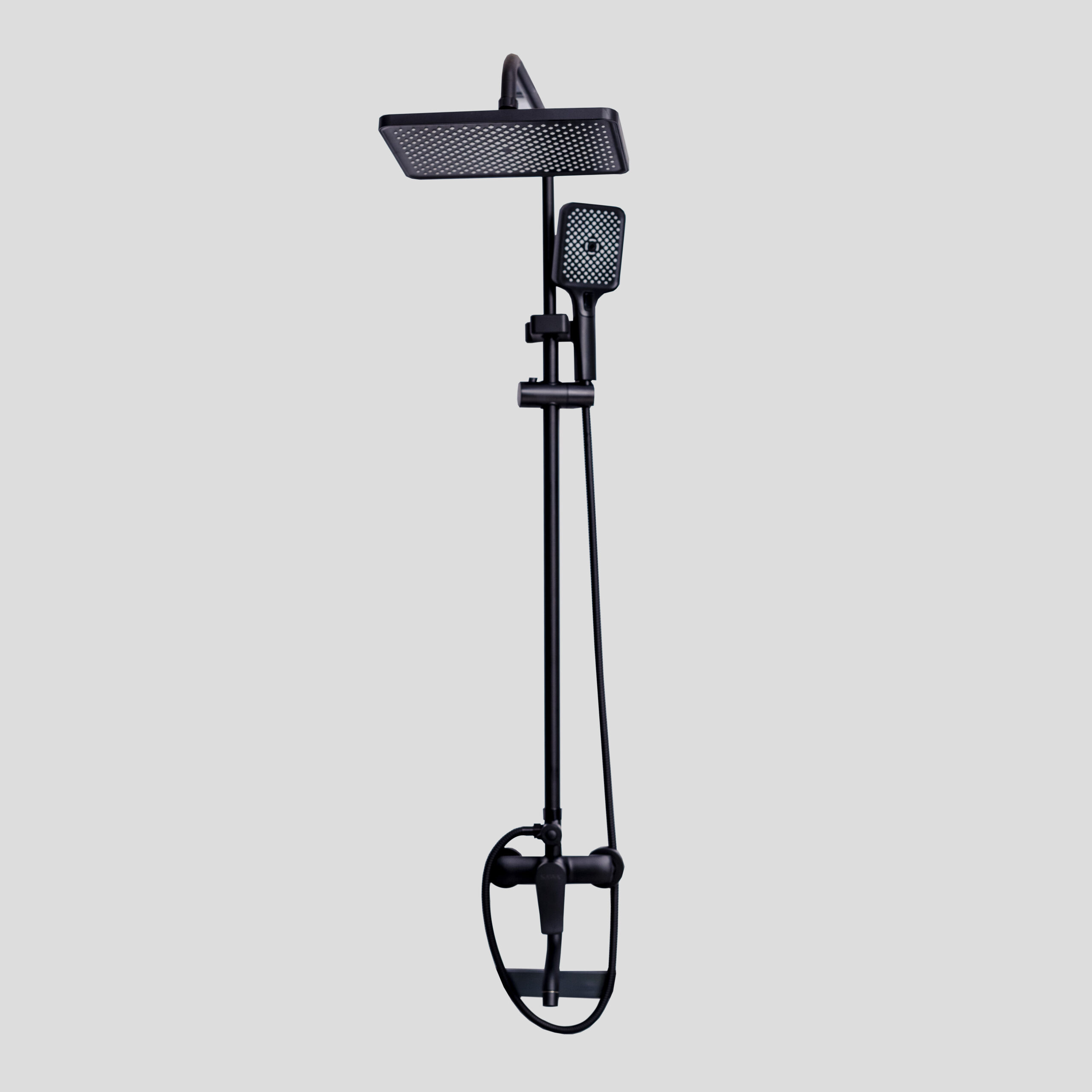 Modern Black Finish Square Rain Shower System