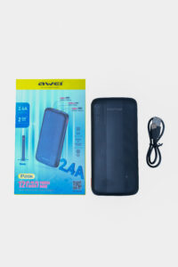 Dual USB portable power bank with fast charge