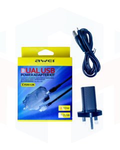 10W dual-USB wall charger with cable included- Awei