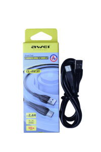 Smart fast charging 2.4A data cable, 100 cm length.,