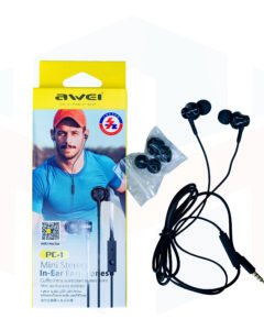 Mini stereo in-ear earphones.