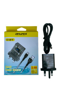 Compact 2.4A USB wall charger.