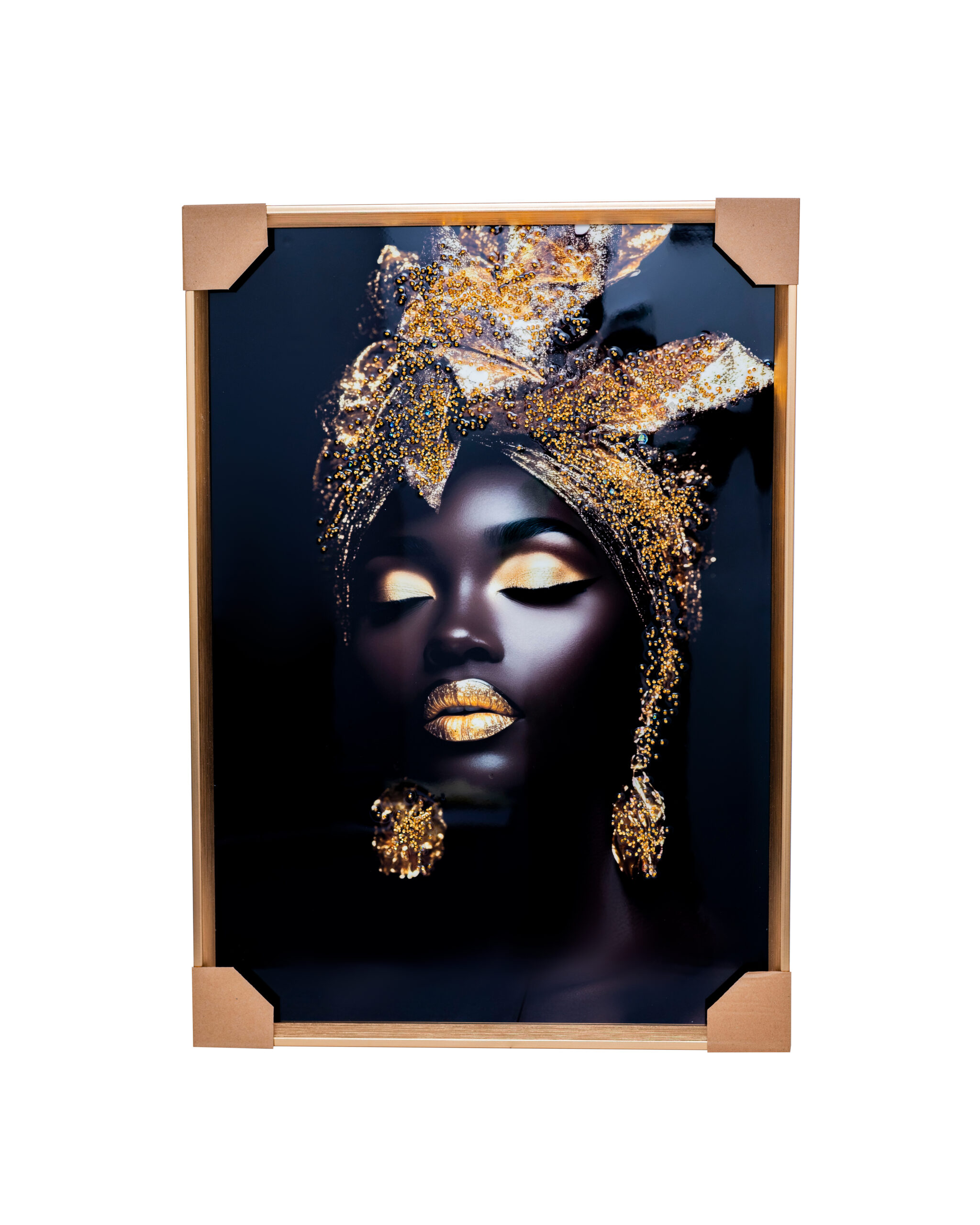 Golden Elegance Art Piece