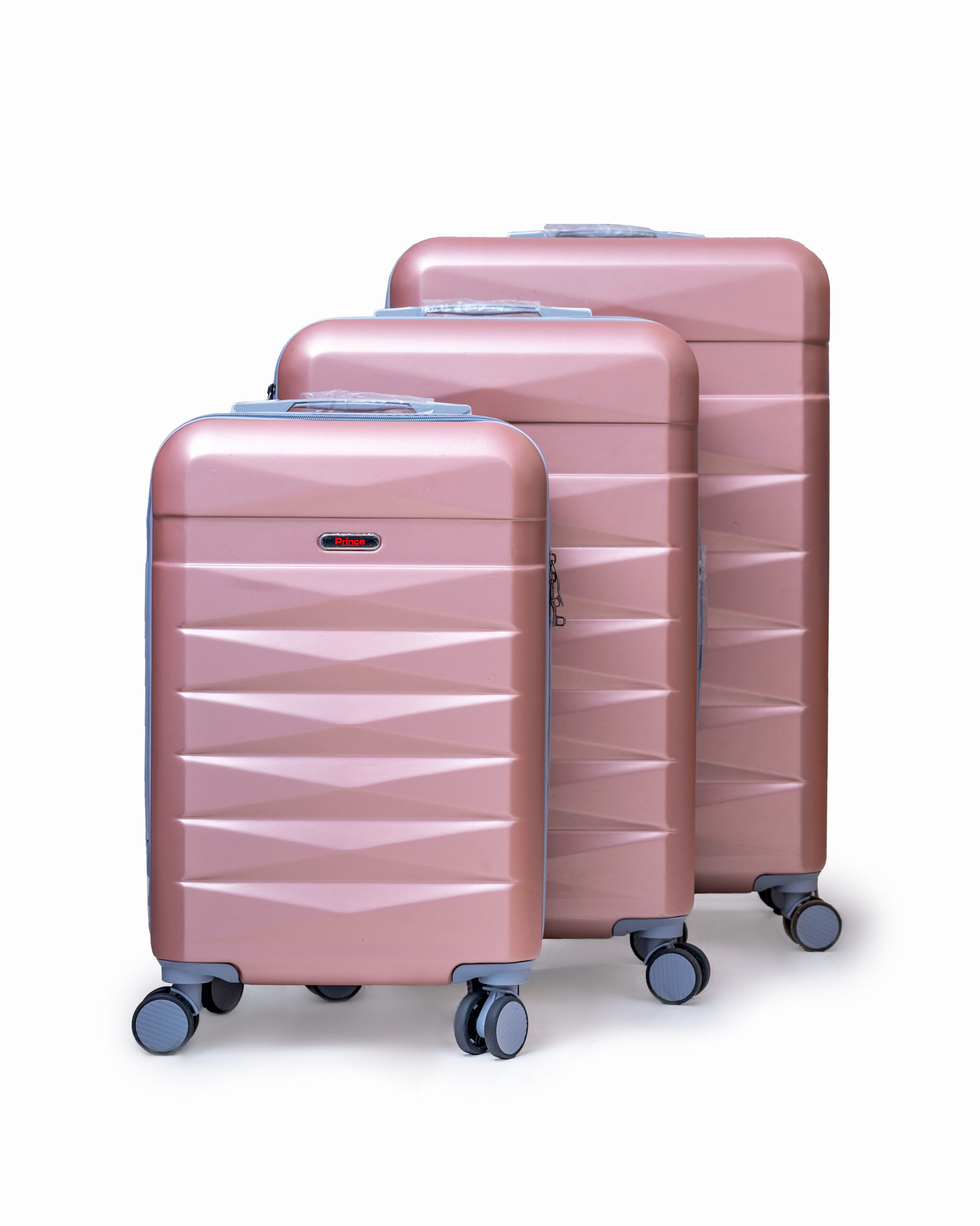 3-Piece Rose Gold Luggage Set