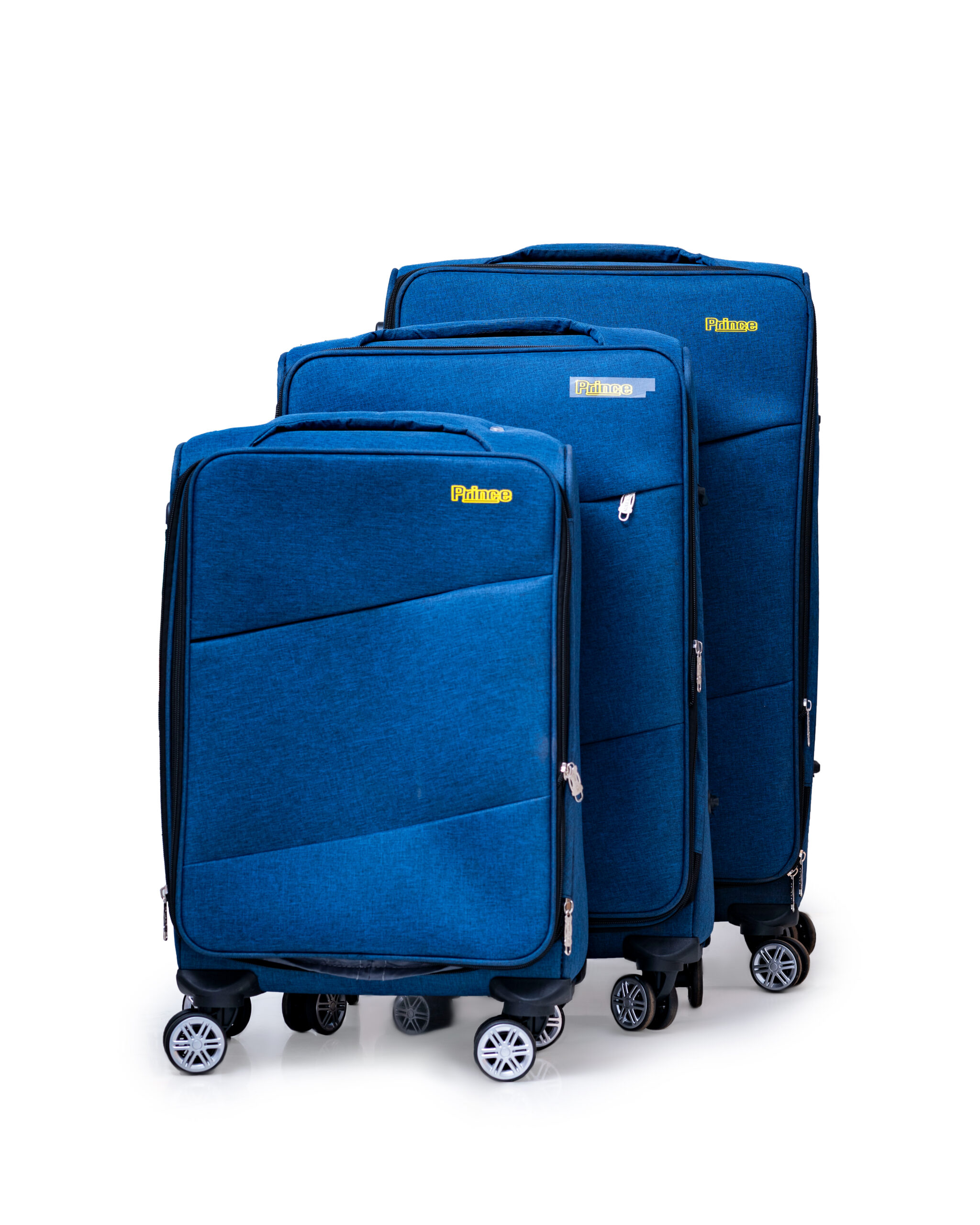 Lightweight Blue Fabric Suitcase Set – 3 Sizes